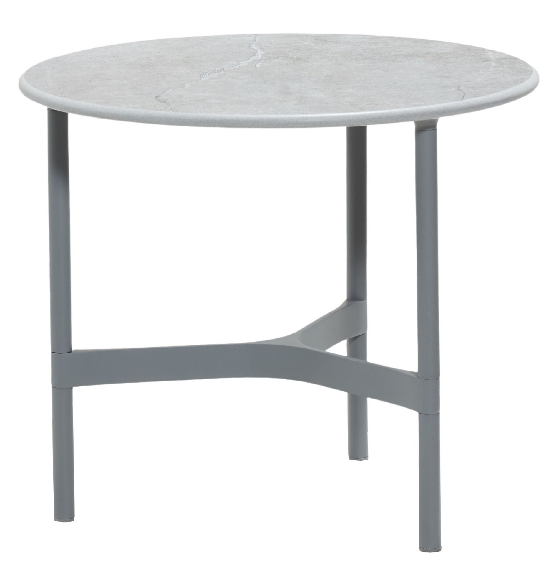 Twist Outdoor Side table Frame light grey / table top grey Cane-Line 